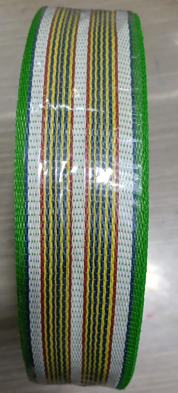 ABB Ropes and Niwars 2" Inch Nylon Niwar Roll/Patta for Khat, Khatiya, Charpai Folding Durable, Strong, for Comfortable Seating Ideal for Outdoor and Indoor Use (Green, 2 inch)