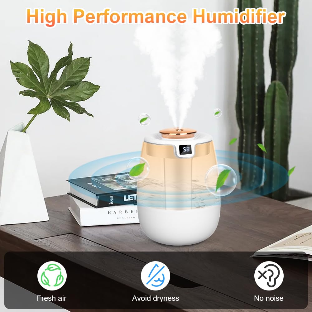 Adiwo Umidificatore Ambiente, 1.8L Umidificatore Ambiente Bambini, 28dB Silenzioso 20H di Durata — immagine 4 di 11
