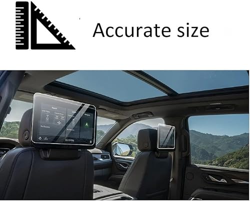 Miniatura 4 de Protector de pantalla de vidrio templado para Chevy TahoeSuburban 2021-2026  Pantallas dobles de 12.6 pulgadas para asientos traseros  Juego de 2