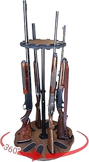 Rush Creek Creations | Spinning Indoor Gun Rack for Rifles & Shotguns for Convenient Gun Accessibility, Gun Holder for 12 Real Guns, Great Alternative for Gun Cabinet/Gun Safe for Rifles and Pistols