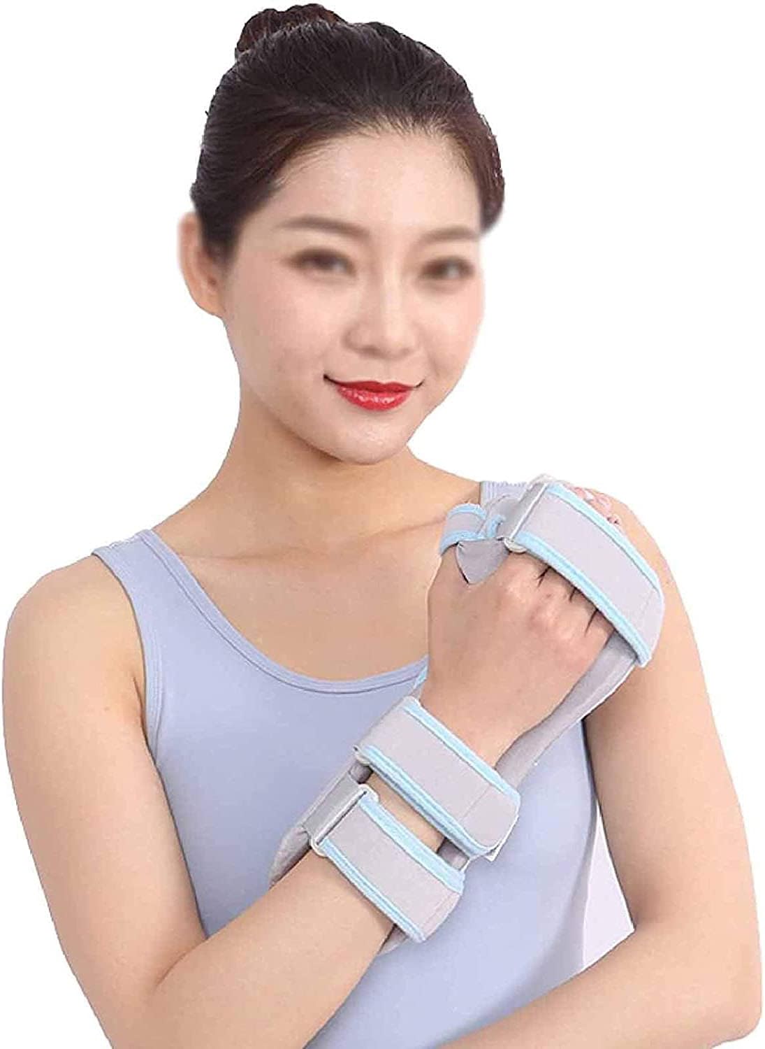 DKULMN Resting Hand Splint, Hand Splint Functional Finger Orthosis, Soft Function Resting Hand Splint Night Wrist Finger Brace for Arthritis, Tendonitis, Carpal Tunnel Pain,Right,L