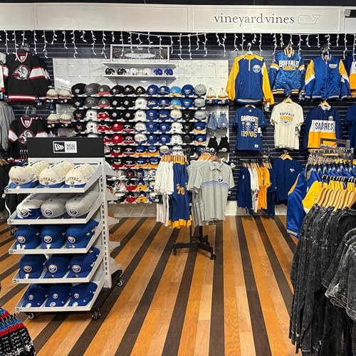 Sabres fans shopping at the BFLO Store in Williamsville for the latest gear after the team's success this season