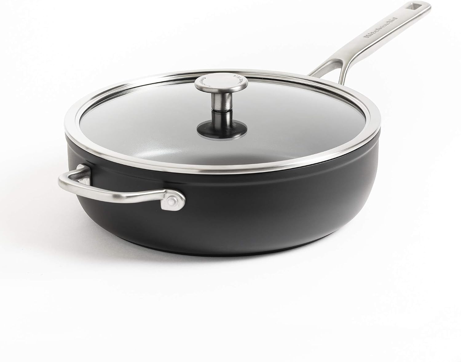 KitchenAid Padella Antiaderente in Alluminio Forgiato Indurito, Padella,  con Manico in Acciaio Inox, Adatta a Tutti i Tipi di Fornelli, Induzione,  Forno e Lavastoviglie, 30 cm, Nera : Amazon.it: Casa e cucina