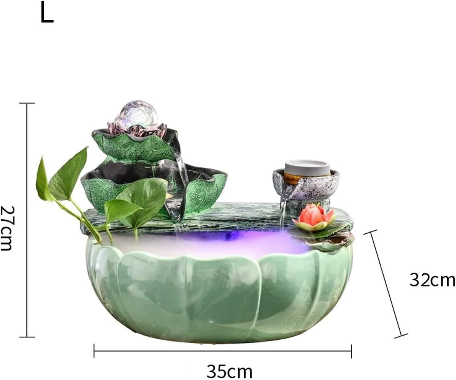 House Decorative Items Home Decoration Decorations Office Desktop Living Room Wealth Generating Desktop Fountain Interior Circulation Rockery Fountain Decorations Tabletop Waterfall Fountain (Size :