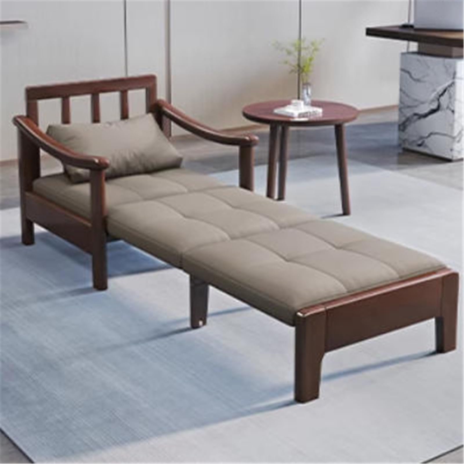 Rozkładana sofa- Rozkładana sofa z litego drewna, solidna rama