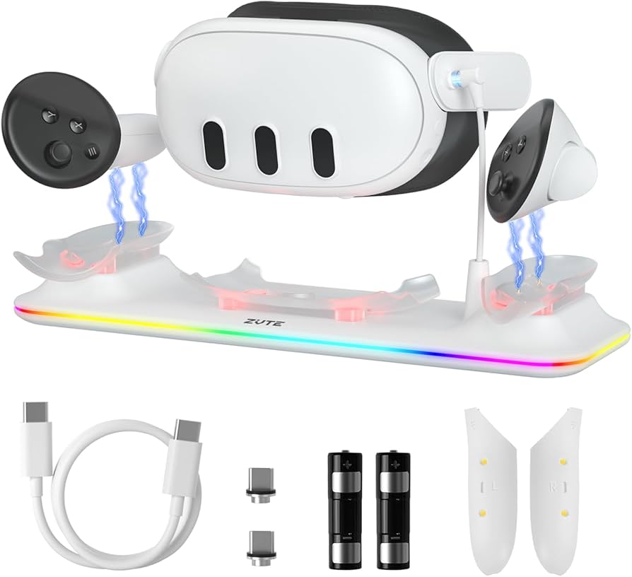 Amazon.com: ZVTE Charging Dock for Oculus/Meta Quest 3 - Magnetic Amazon.com: ZVTE Charging Dock for Oculus/Meta Quest 3 - Magnetic