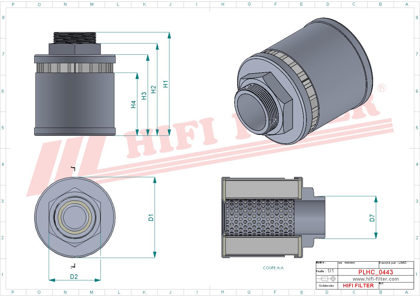 HIFI FILTER Hydraulikfilter SH 77271 kompatibel mit HY 90321, HD11003, HF35342