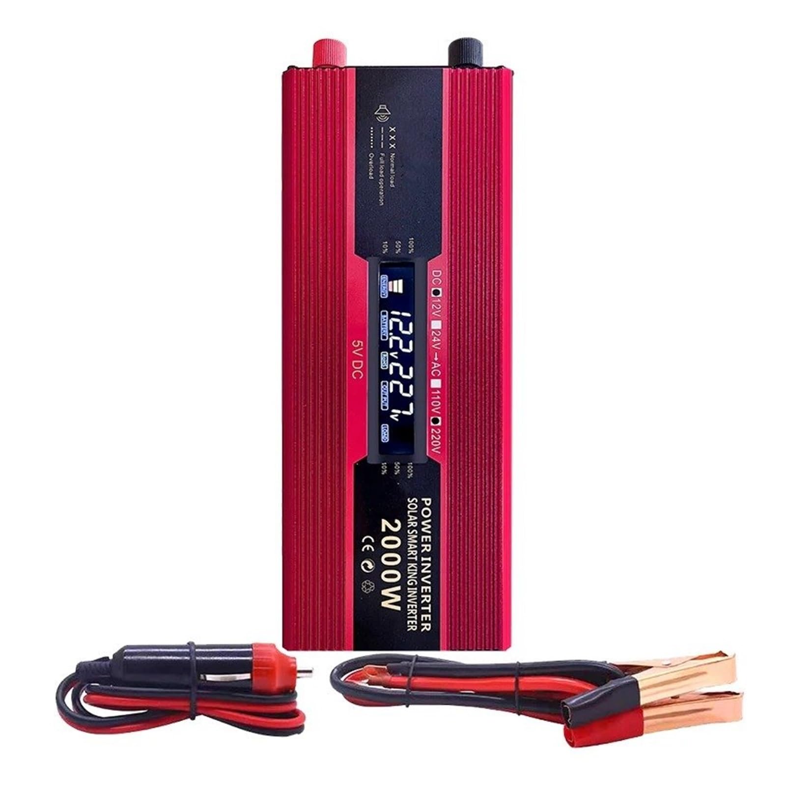 Convertidor Corriente Inversor De Corriente para Coche Onda Sinusoidal CC 12 V A CA 220 V Transformador Convertidor Cargador De Coche Adaptador Enchufe De La UE. Convertidor(2000W)