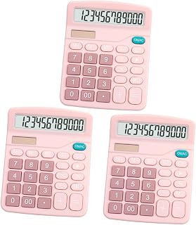 NUOBESTY Calculadora Aritmética 3Pcs Calculadora De Bolso Calculadora De Mesa De Computador Calculadora De Mesa Display Lcd Calculadora De Potência Dupla E Ferramenta Calculadora