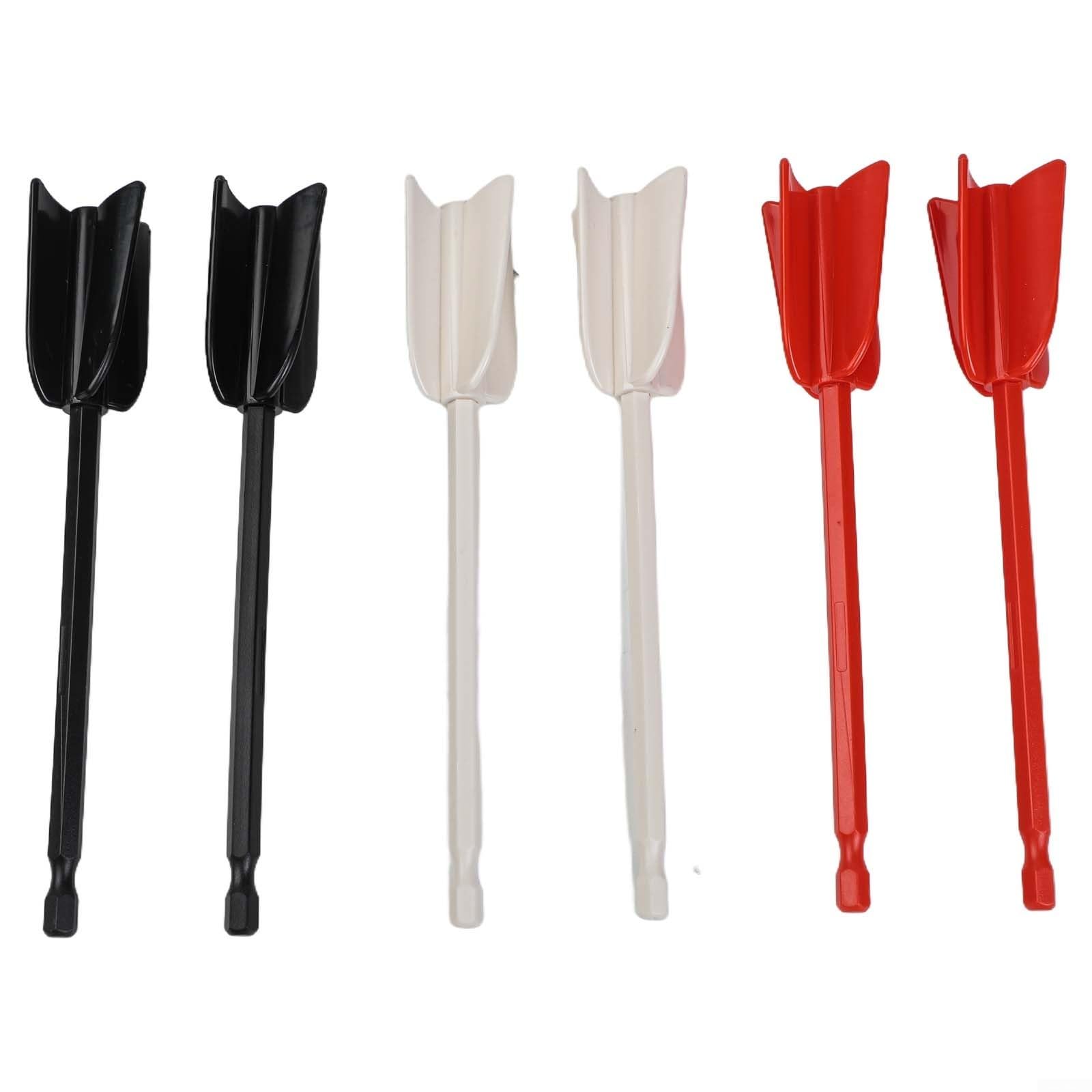 6 accesorios mezcladores de resina epoxi para taladro, batidor en espiral para pinturas, esmaltes de cerámica, manchas, 16.5 pulgadas de largo, varillas mezcladoras ABS reutilizables