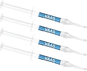 Teeth Whitening Gel Take Home - 4 Syringes for Teeth Whitening trays, 35% Carbamide Peroxide, with Potassium-Nitrate (Sensitive Teeth Safe), Trays Not Included, USA Made by Everest VAAS