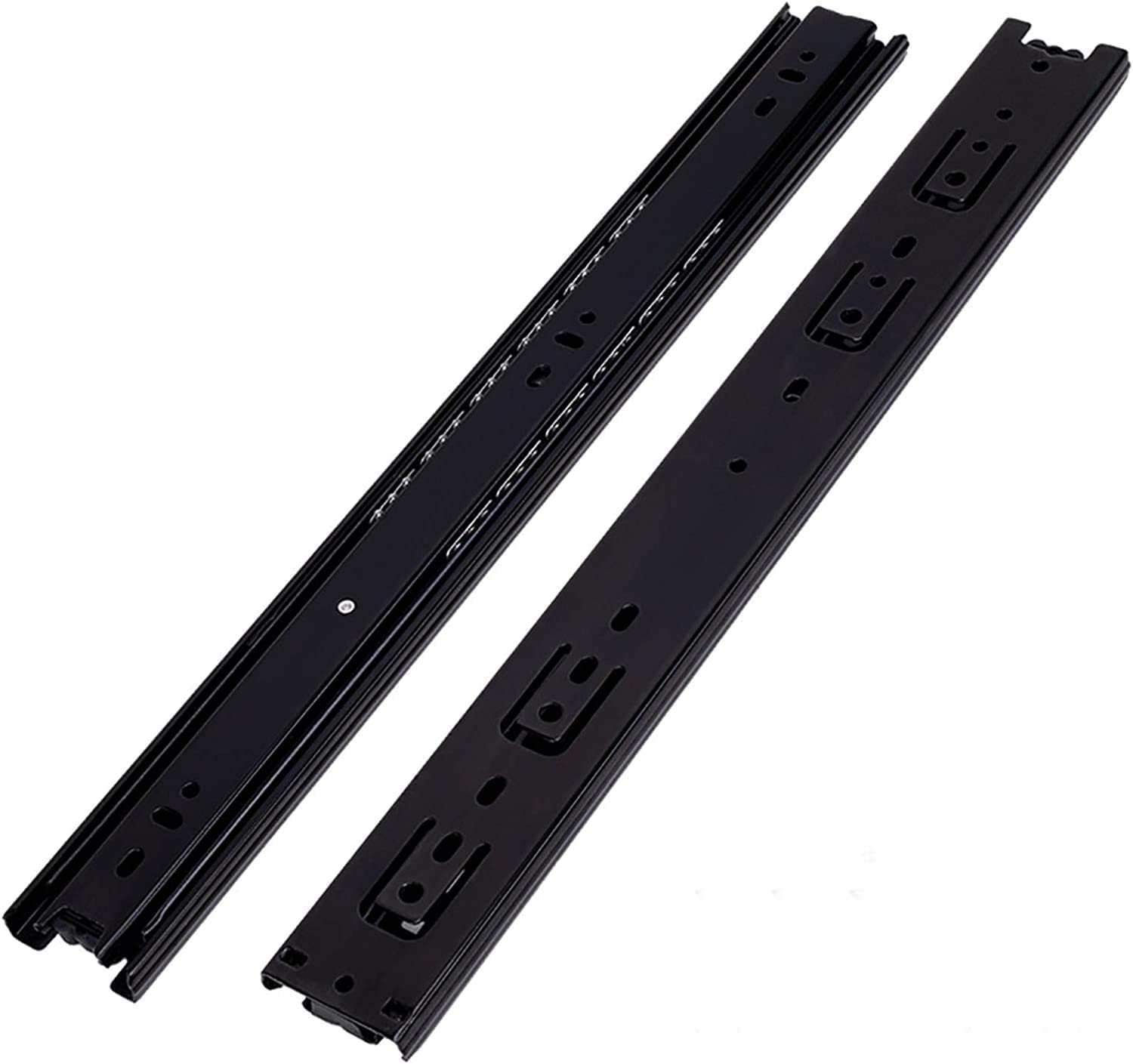 Telescopic Channel – Heavy-Duty Drawer Slide Rail | Soft Close & Full Extension Drawer Channel for Cabinets, Furniture & Kitchen Drawers (Black, 24 Inch)-image-32