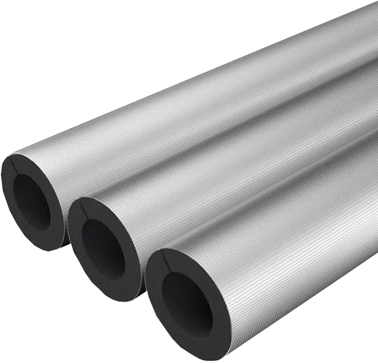 Fireproof Aluminum Foil Rubber-Plastic Insulated Pipe, Water Pipe Antifreeze Insulation Cotton(34mm*20mm*1m)