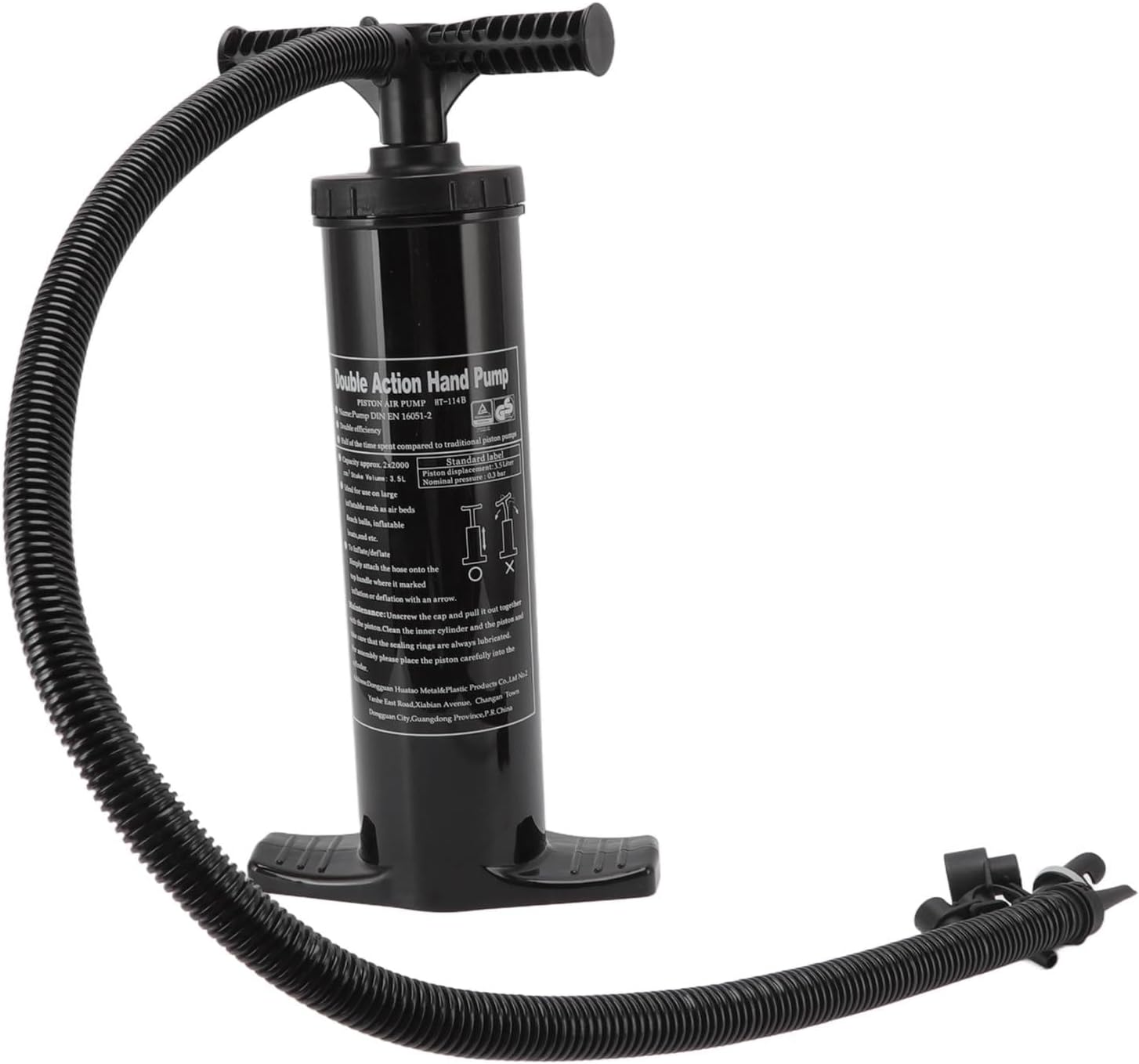 Manual Air Pump Manual Inflator Quick Inflation Large Capacity Air Flow with Universal Valve Accessories for Rubber Boats Pool Rafts Air Mattresses