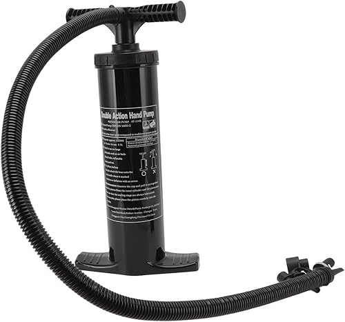 Bomba de aire manual Inflador manual Inflado rápido Flujo de aire de gran capacidad con válvula universal Accesorios para barcos de goma, balsas de