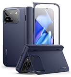 for Google Pixel 9 Pro Fold Case&comma; Built-in Kickstand&comma; Screen Protector&comma; Hinge Protection&comma; Phone Case for Pixel 9 Pro Fold &lpar;2024&rpar;&comma; Dark Blue