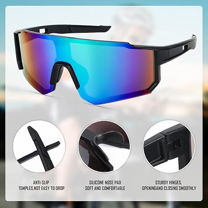 Lot De 2 Lunettes De Sport Polarisées - Pour Cyclisme, Running, Outdoor - Cadre PC Léger, UV400