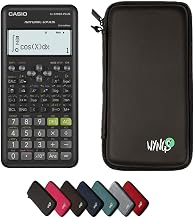 Casio fx-570ES Plus 2nd Edition with WYNGS Protective Case Included Black - Scientific Calculator - Basic Package
