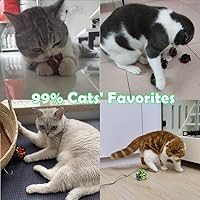 Vista 5 de Mylar - Bolas arrugadas para gatos, juguetes interactivos arrugados para gatos, bolas de juguete independientes para gatos gordos, gatitos