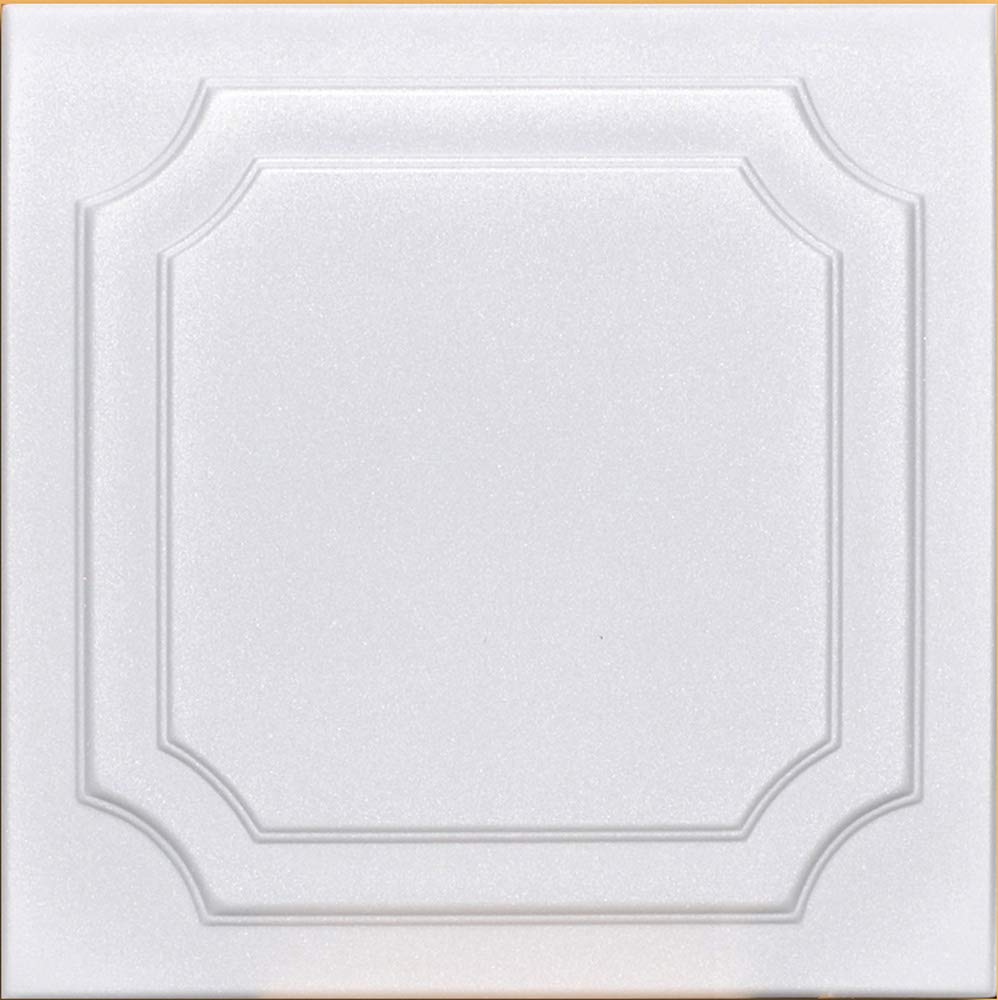 White Styrofoam Decorative Ceiling Tile Yalta (Package of 8 Tiles) - Other Sellers Call This The Virginian and R08