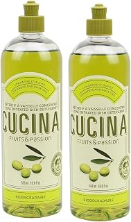 Fruits & Passion Cucina Coriander and Olive Tree Purifying Liquid Detergent 500ml - 2 Pack