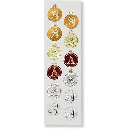 Amazon G C Press シール イニシャル K 1枚12ピース入 お手紙 シンプル 多目的 シール ステッカー 文房具 オフィス用品