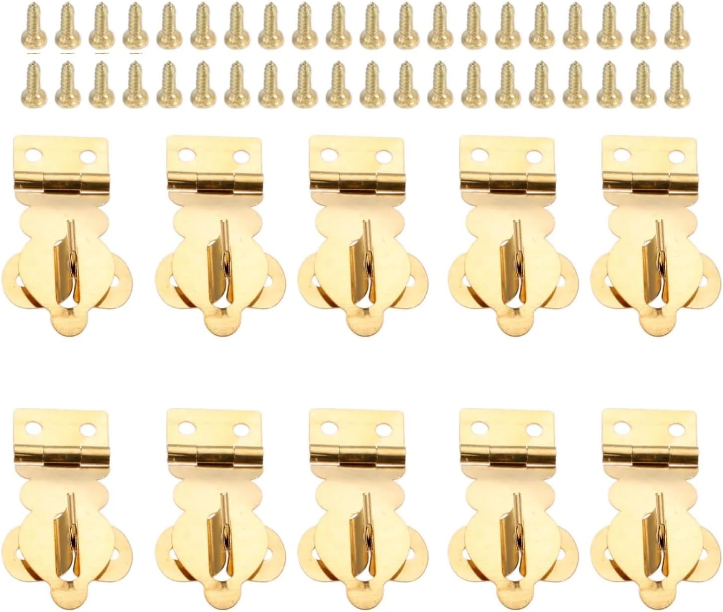Jewelry Box Latch 60pcs Box Latch Clasp Brass Solid Padlock Hasp Mini Decorative Buckles with Screw for Wooden Jewelry Chest Suitcase