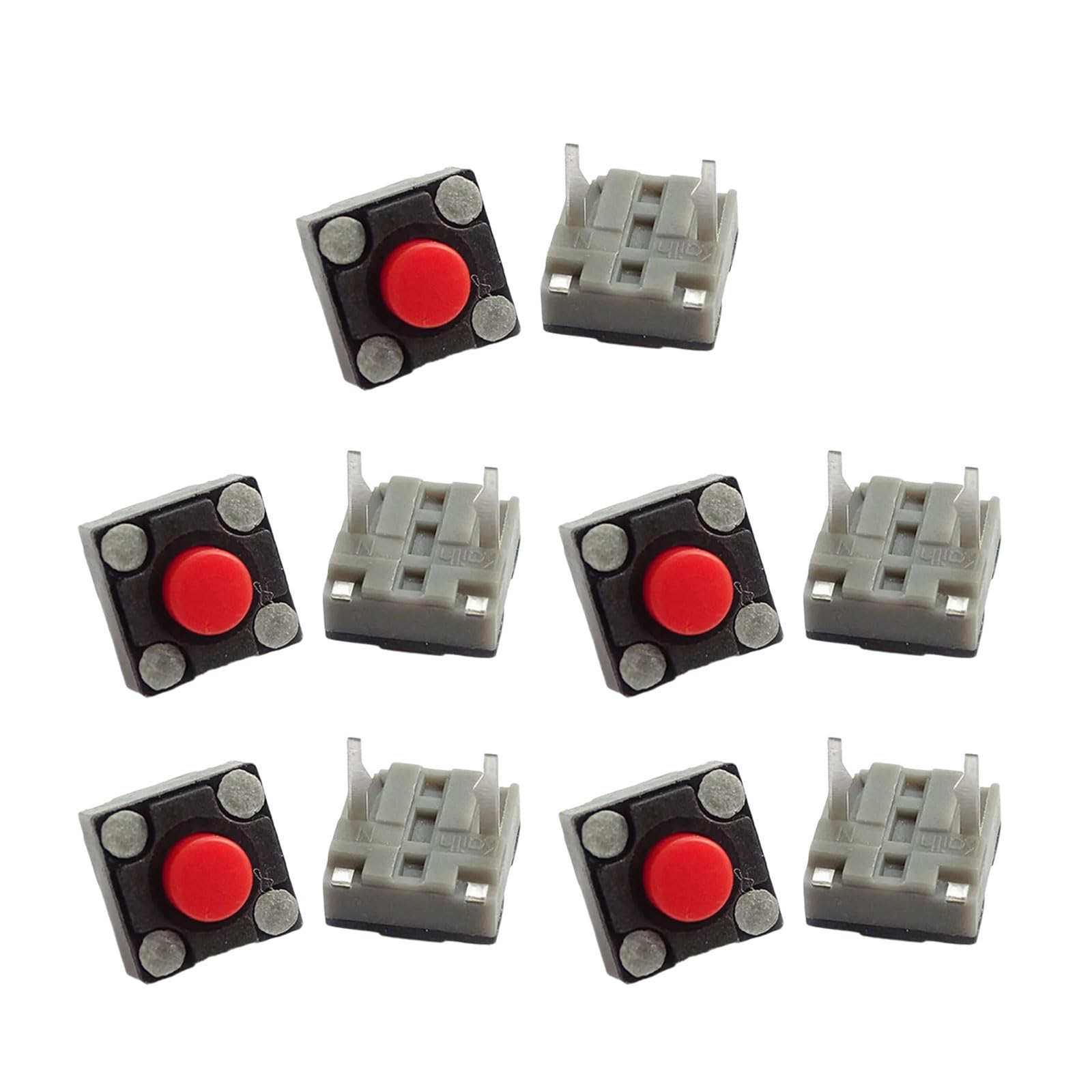 Hsyzygian 10PCS Mute Button Clicking Microswitches for Gaming Microswitch 6x6x4.3mm for Quiet Operating Microswitch