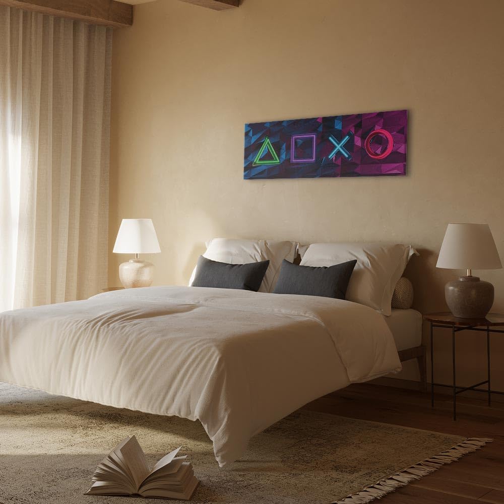 murando - Leinwandbild Panoramabild- Gaming Play, 150x50 cm, 1-teilig | Hochwertige Leinwand, sofort aufhängbar, ideal fürs Wohn- oder Schlafzimmer, wasserfest und lichtecht, langlebig, stilvoll
