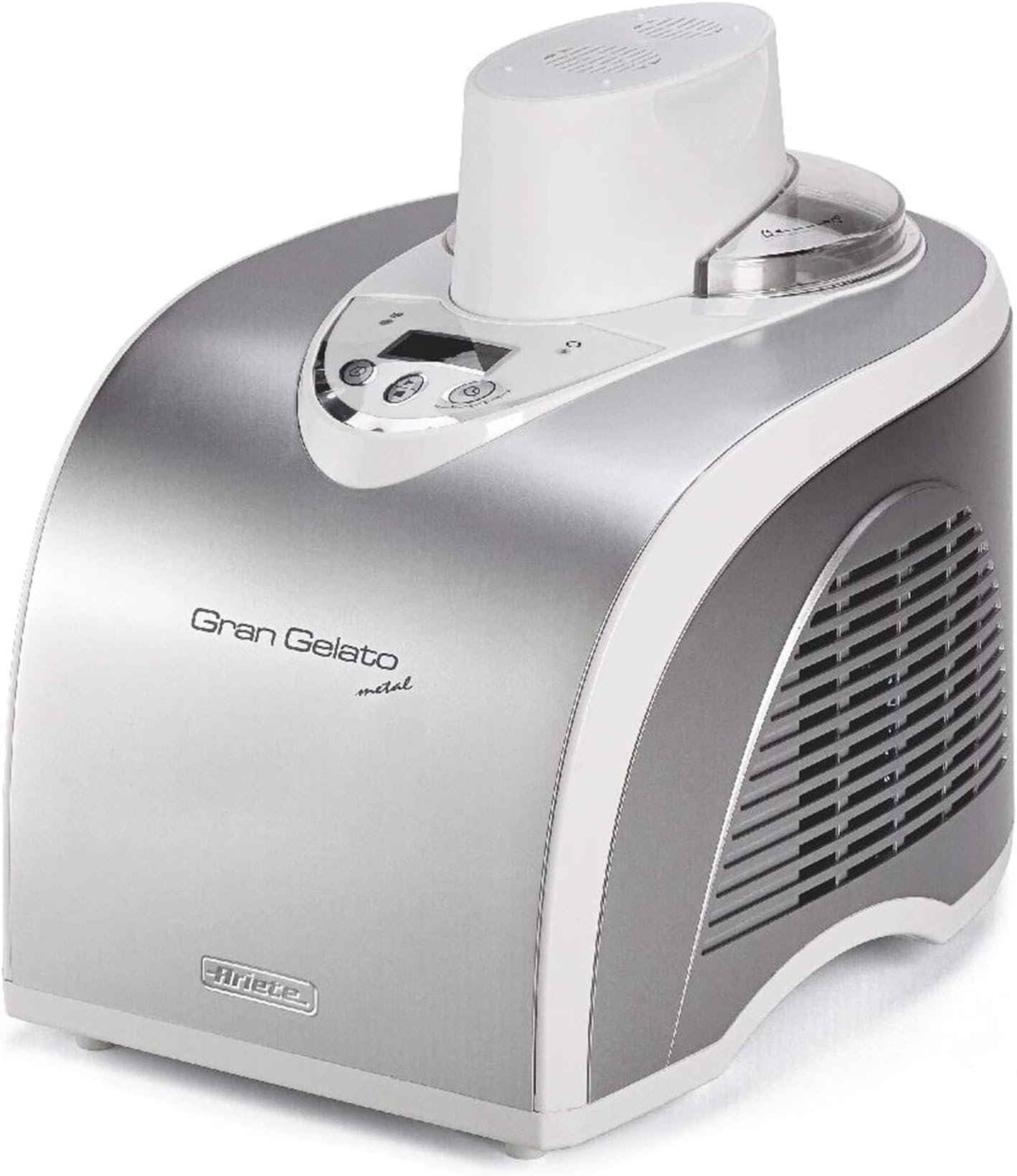 Ariete Professional Self-Freeze Ice Cream Maker with Compressor, 1L, 135W, Removable Bowl, LCD Display, Ice Cream Machine Perfect for Making Sorbet, Frozen Yogurt and Dessert - ART693