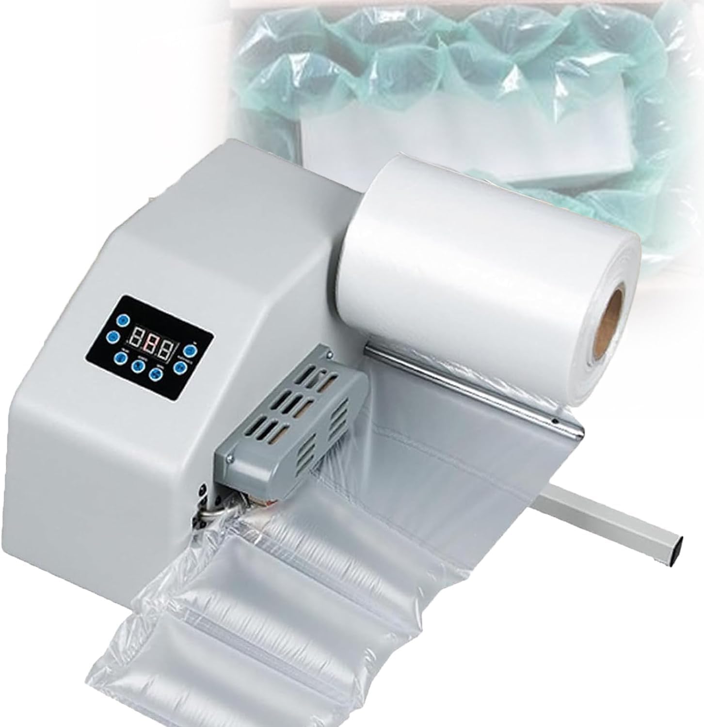 YXYLJOZ Heat-Seal Inflatable Pillow Device,Compact Bubbles Cushion Maker, Fast 16M/Min Air Flow for Wrapping, Void Fill & Packaging Protection,220v (White)