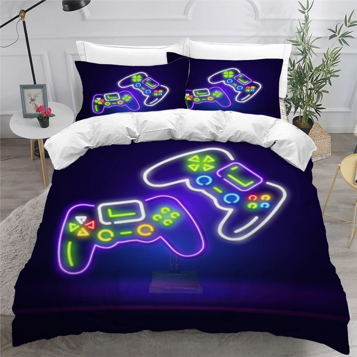 Manette de jeu housse de couette 240x260 adolescents parure de lit adulte