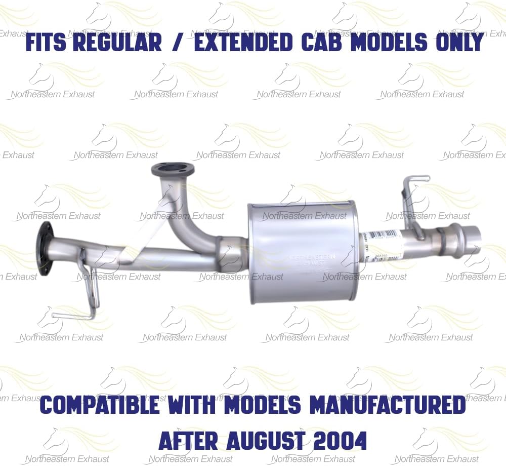 Northeastern Exhaust Stainless Steel Center Muffler Compatible for Toyota Tundra 2004-2006, Regular/Extended Cab, for Vehicles Manufactured after 8/04, Includes Gaskets and Clamp