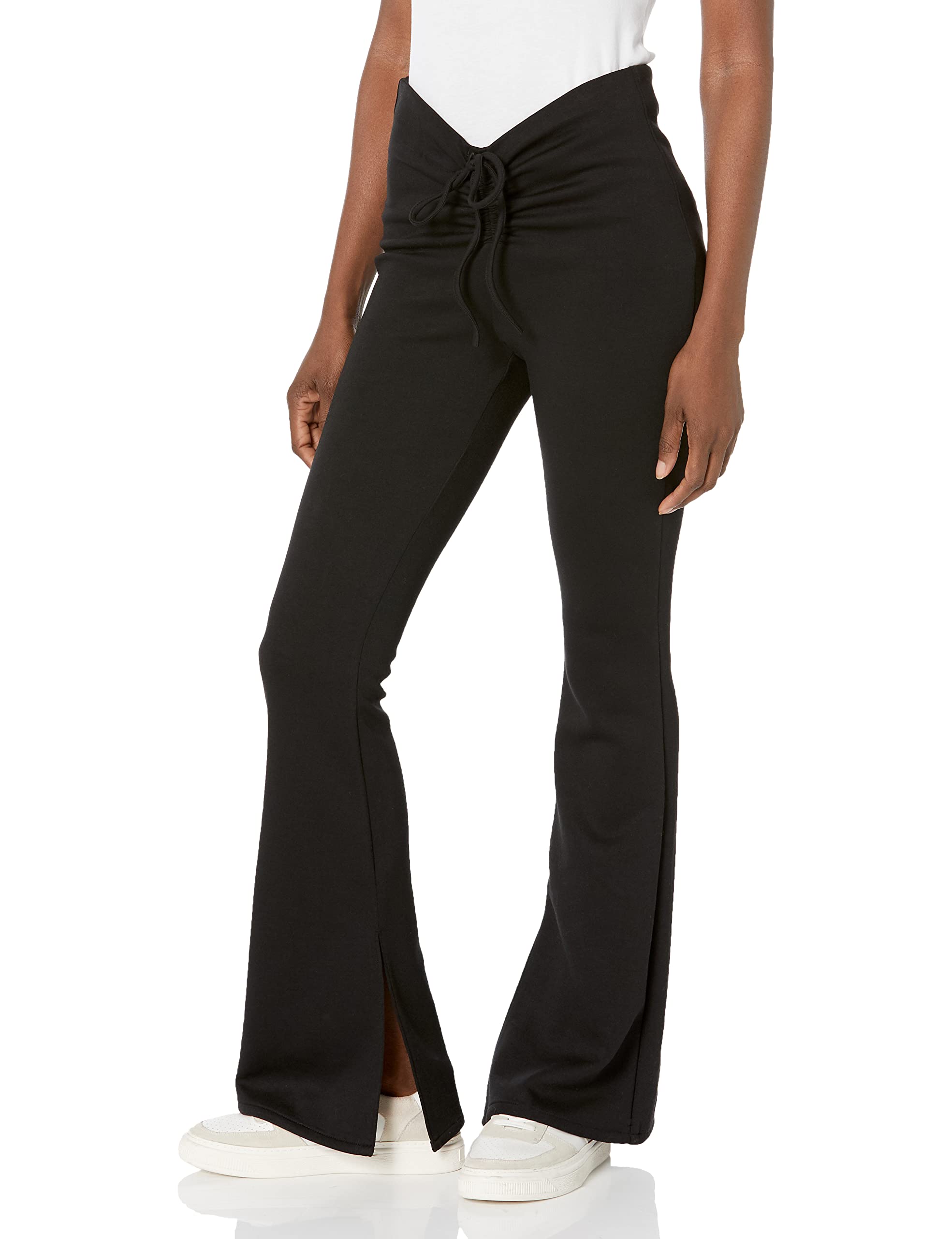 BLANKNYC Womens Luxury Clothing Vegan Leather Wide Wale Corduroy Flare Pant
