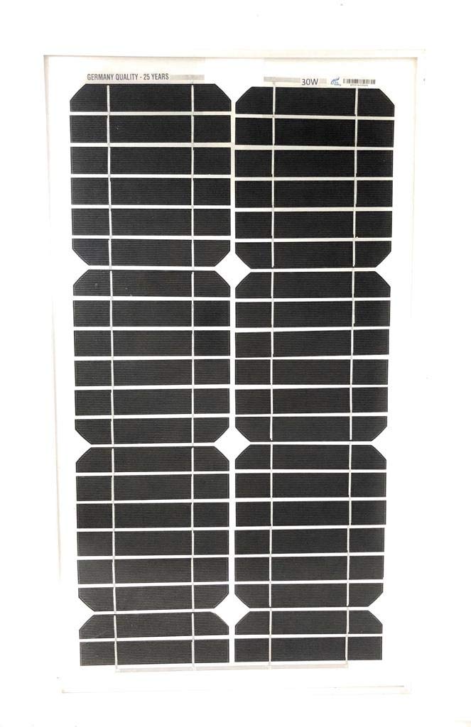 TEMPO DI SALDI Pannello Ad Energia Solare Fotovoltaico 30W 12V Con Celle In Silicio E Pinze