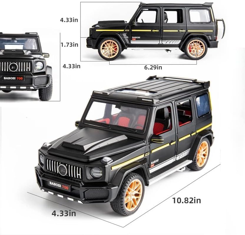 Image of Play Boy 1:32 Brabus 700 Model Diecast Metal Alloy Pullback Toy Vehicle with Openable Doors Light and Music Car for Kids (Multicolor)