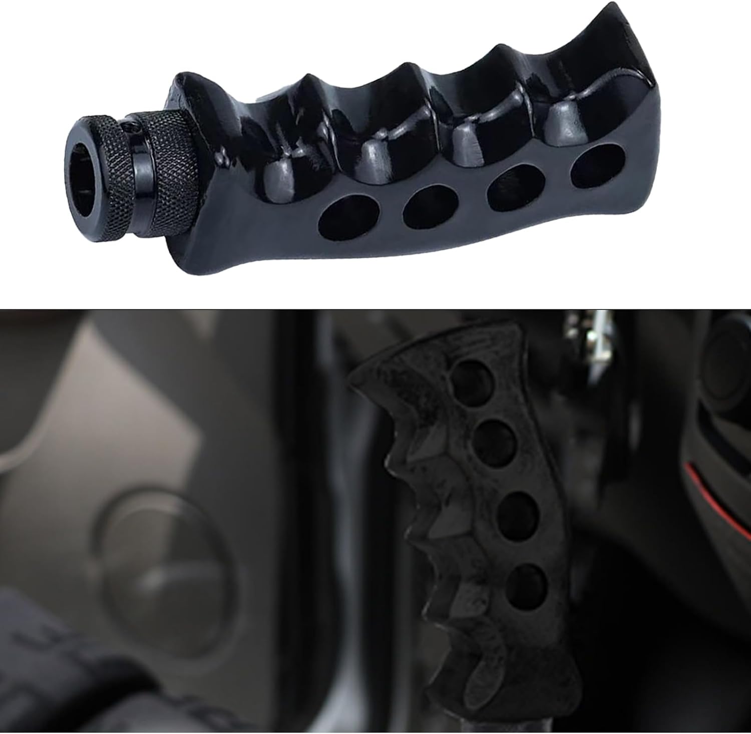 1 Pcs Car Shift Knob, Automobile Modified Gear Head, Automatic Shift Knob, Resin Alloy Handle Shape for Most Vehicle .(Black)
