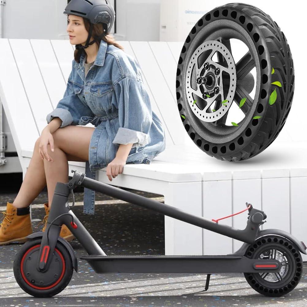 Pneu complet pour Xiaomi M365 avec moyeu et disque de frein, roue arrière de 8,5", crevaison de moyeu arrière, kit de rechange, compatible avec scooter électrique Xiaomi Mijia M365 (pour Xiaomi M365)