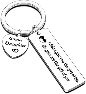 Bonus Daughter Gifts Stepdaughter Gifts Daughter in Law Gifts Keychain Daugher Gifts from Stepmom