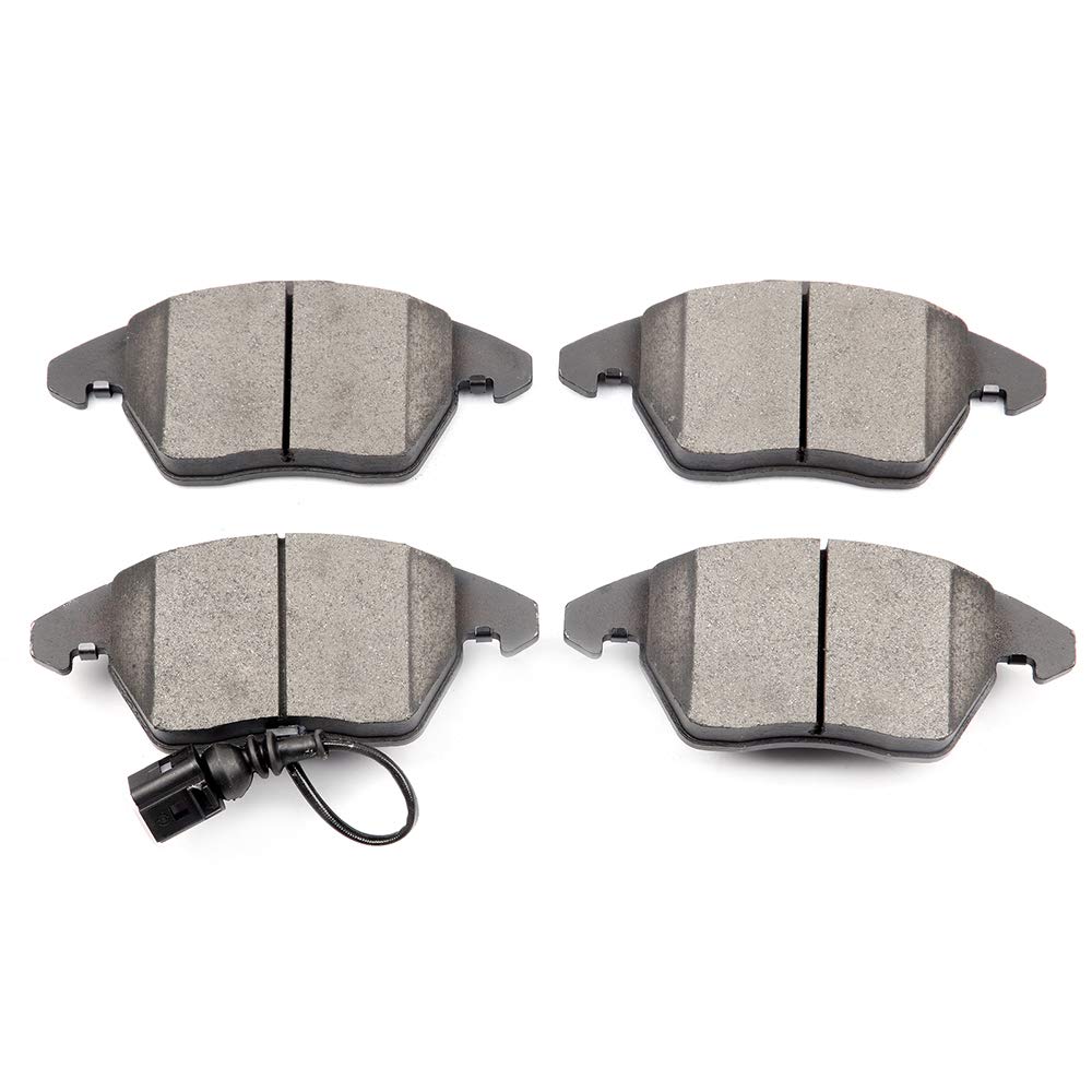 cciyu D1107 Front Ceramic Brake Pads Kits 4pcs fit For Audi A3,A3 Quattro,TT,TT Quattro,For VW Beetl,CC,For Eos,For Golf,For GTI,For Jetta,For Passat,For Passat,For Rabbit