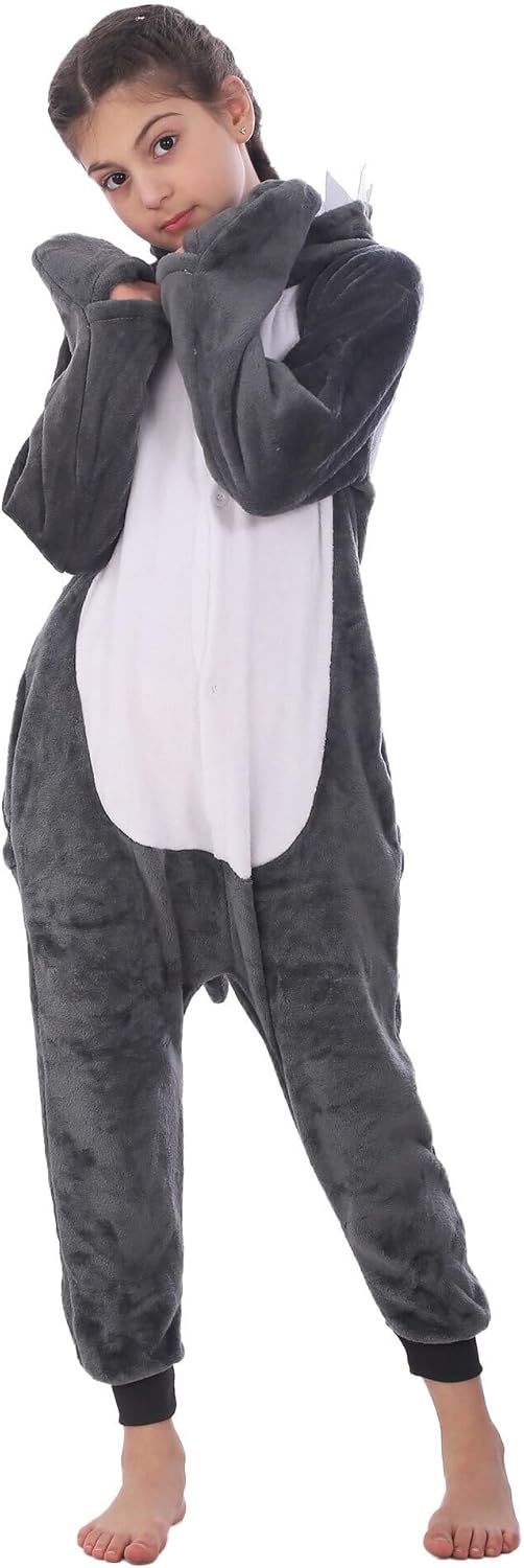 Kids Flannel Onesie Costume Halloween Easter Animal Cosplay for Girls Boys One Piece - Image 7