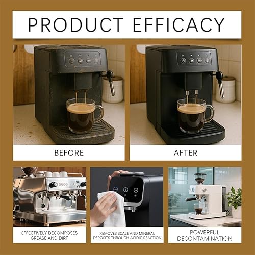 Miniatura 4 de Tabletas descalcificadoras para cafetera, 1224 unidades, compatible con la mayoría de las pestañas de descalcificación y limpieza, máquinas de café