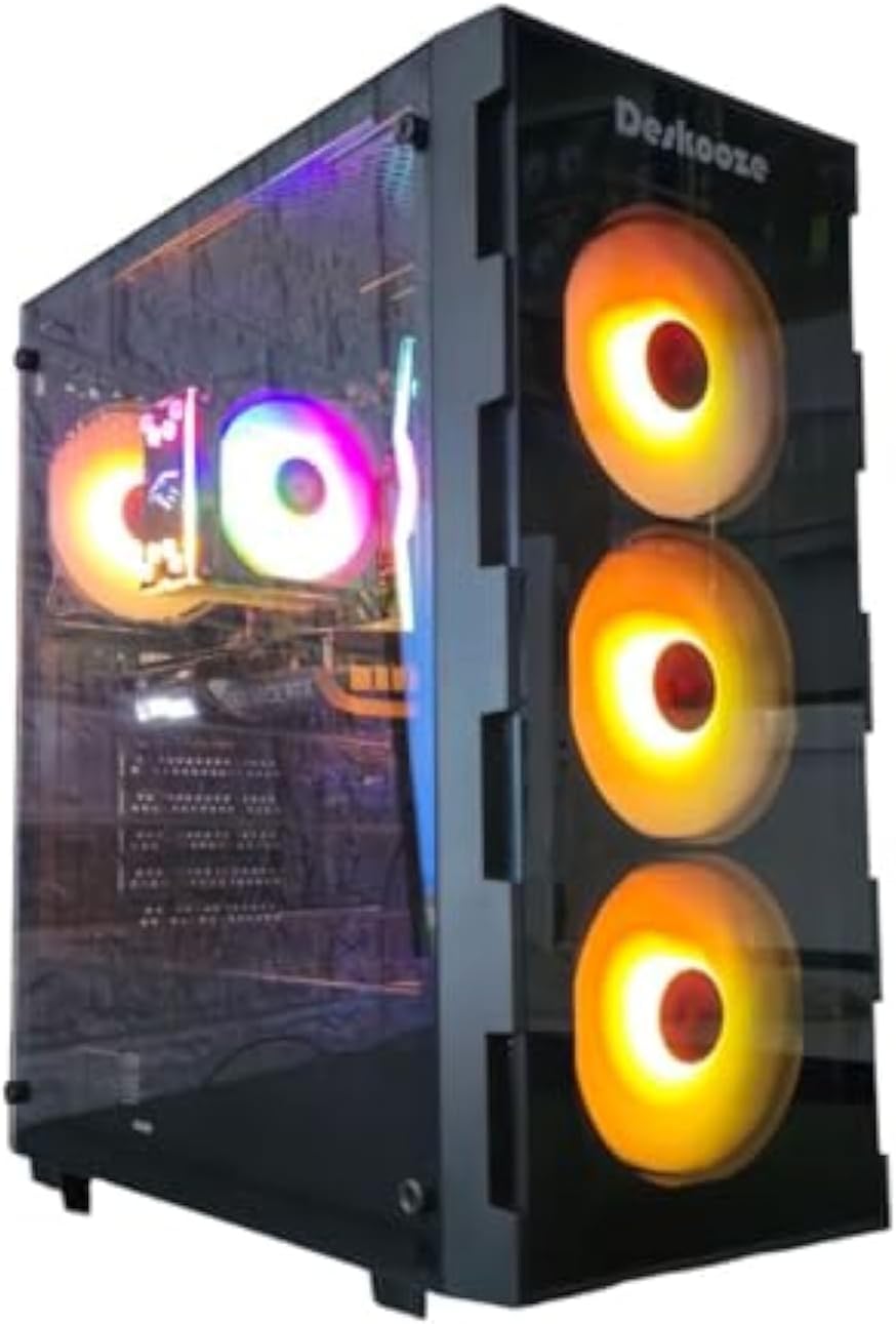 Generic EID GAMING PC, I5 12400F, 16GB RAM DDR4, RTX 4060 8GB GPU, 1TB NVME SSD, 650W BRONZE PSU, CPU AIR COOLER RGB, 4 ARGB FANS BLACK CASE, H610M MOTHERBOARD (Upgraded)