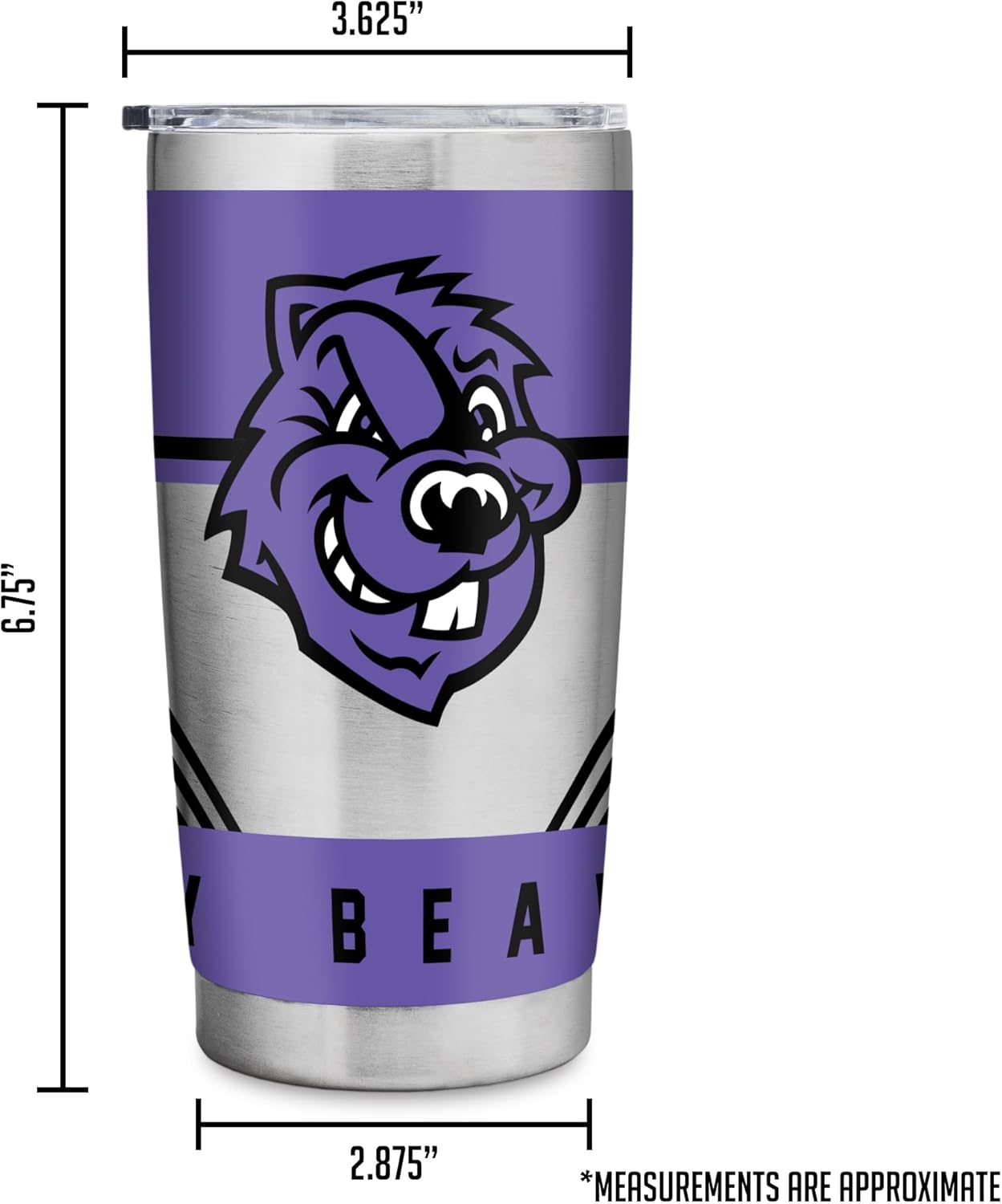 Rico Industries NCAA Lincoln (MO) Blue Tigers Standard 20oz Stainless Steel Tumbler with Lid - Great For Coffee, Tea, Water or Cocktails - Image 8