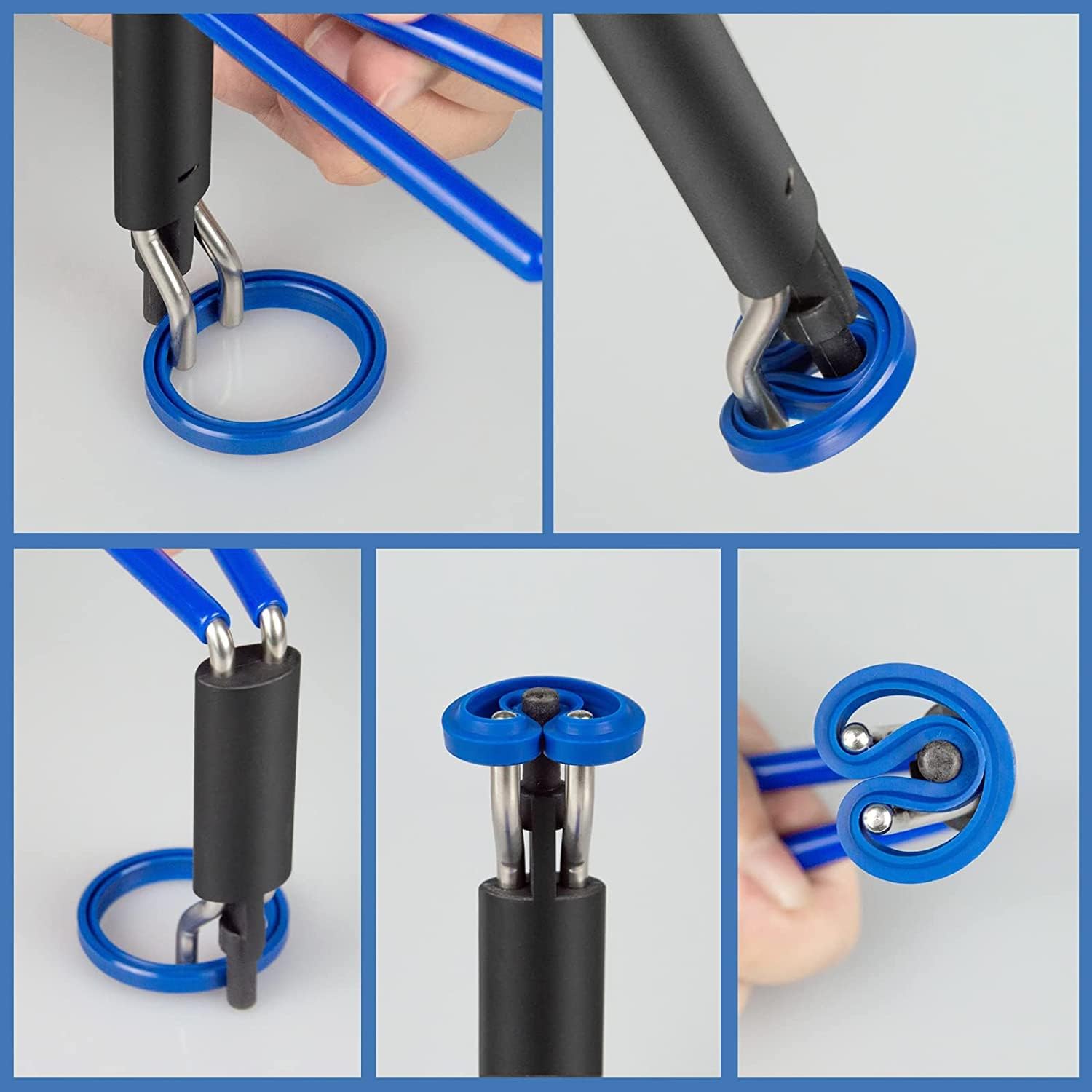Seal Installation Tool, KZNANZN 4 Pack Hydraulic Cylinder Seal Kit for U-Cup Twistor Installation, Piston Rod Seal Install, O-Ring Twistor & Pick, Portable Seal Puller Tools Set Universal