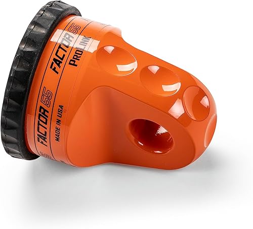Factor 55 ProLink - Soporte de grillete de cabrestante para camiones, Jeep y SUV, se adapta a líneas de hasta 38 pulgadas de diámetro, color naranja