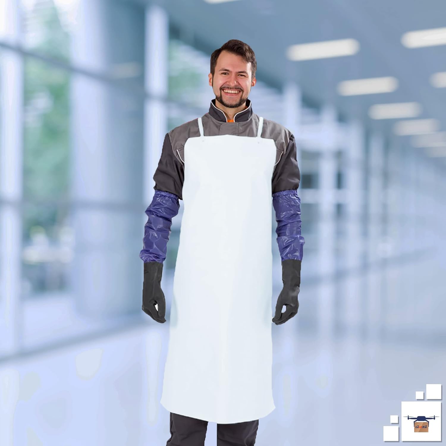 EZGOODZ Disposable Aprons Die Cut 6 Mil