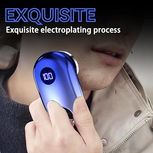 Miniatura 7 de BBASILIYSD Maquinilla de afeitar eléctrica para hombres portátil tamaño de bolsillo para afeitado húmedo y seco mini afeitado eléctrico recargable
