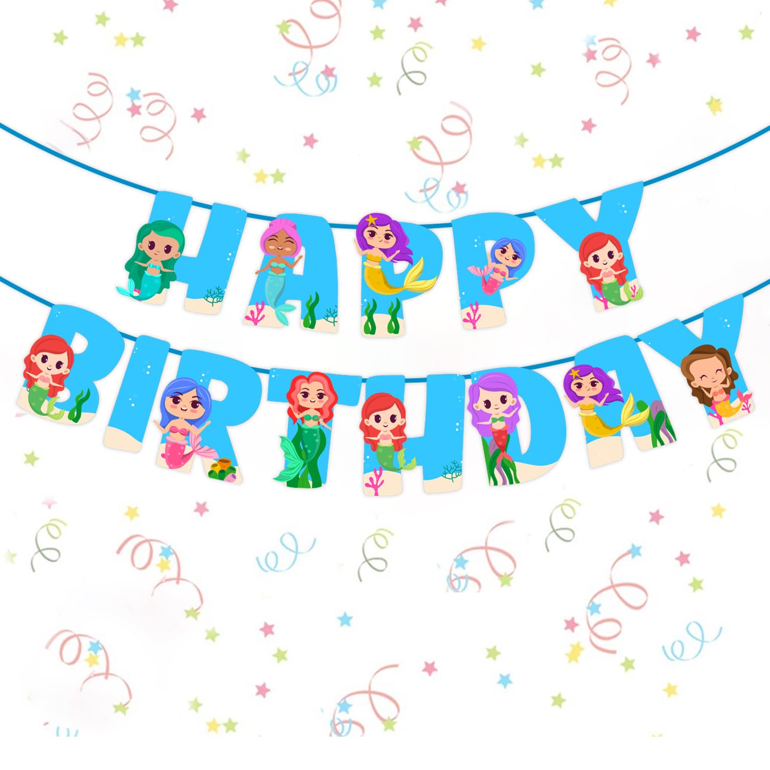 Buy Party Propz Mermaid Theme Happy Birthday Banner Little Mermaid