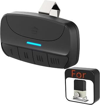 Blutezeit Visor Clip Remote Control for ME-MJ Sliding Gate Openers, 4-Button 433.92MHz Transmitter with Rolling Code for Vehicles, Wireless Door Access Control System Hardware Accessory 1pc